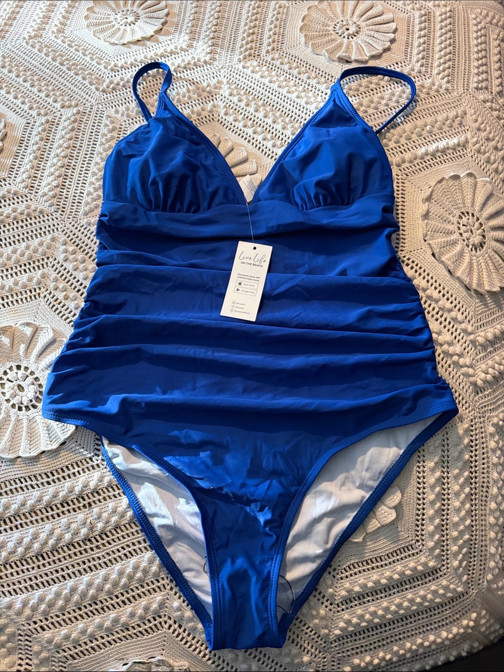 Cupshe Royal Blue One-Piece Swimsuit